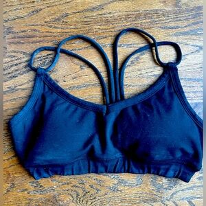 Stretch yoga black cotton sports bra by Rese